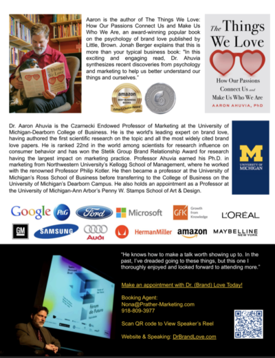 Aaron Ahuvia, One sheet, page two